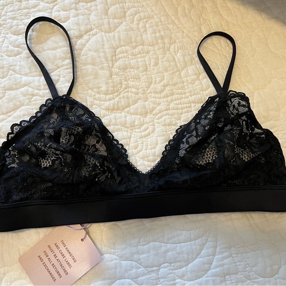 Savage X Fenty Other - Savage X Fenty Black Lace Triangle Bra with Adjustable Straps NWT